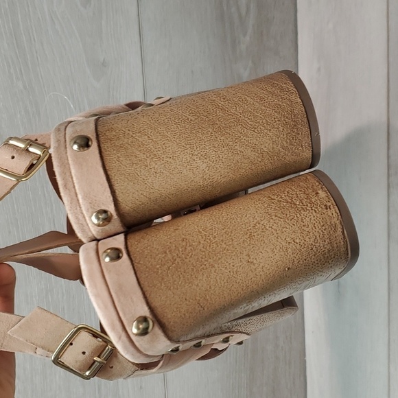 NEW Vince Camuto Women Jenevya Leather Block High Heels Suede Sandals shoes sz 8 - Picture 8 of 13